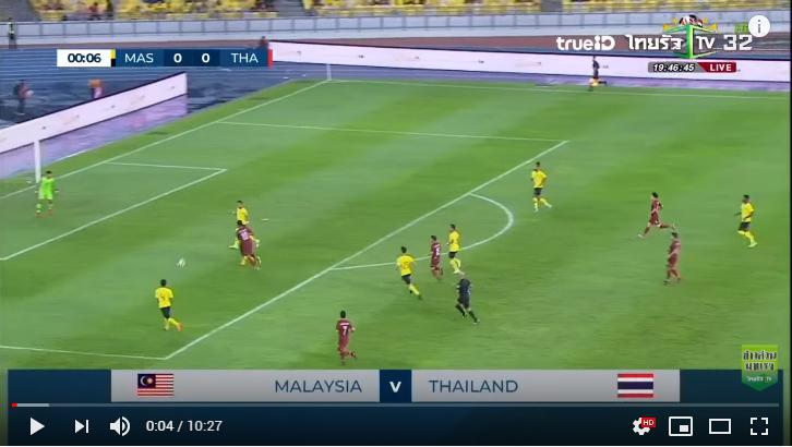 คลิปไฮไลท์ฟุตบอลโลกรอบคัดเลือก : มาเลเซีย 2-1 ไทย FT