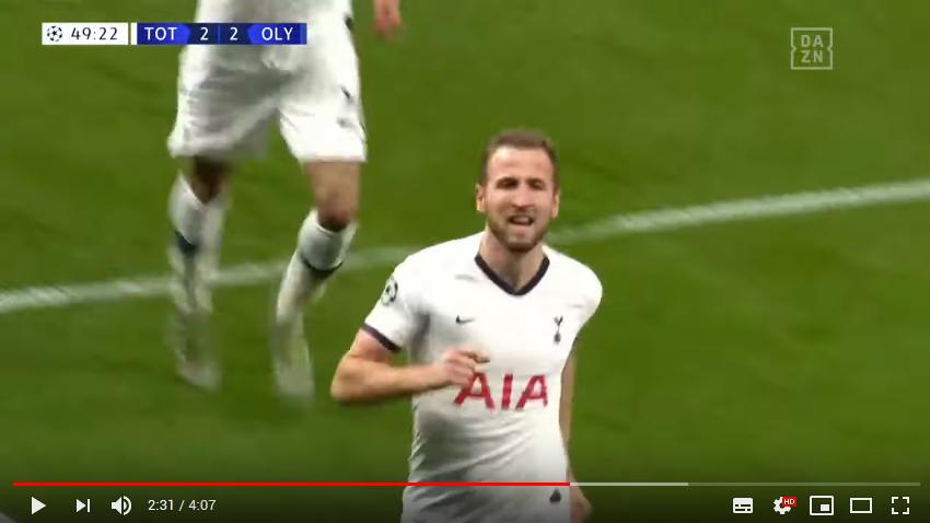 คลิปไฮไลท์ฟุตบอลยูฟ่า แชมเปี้ยนส์ ลีก ท็อตแน่ม ฮ็อทสเปอร์ 4 - 2 โอลิมเปียกอส ไพรีอัส