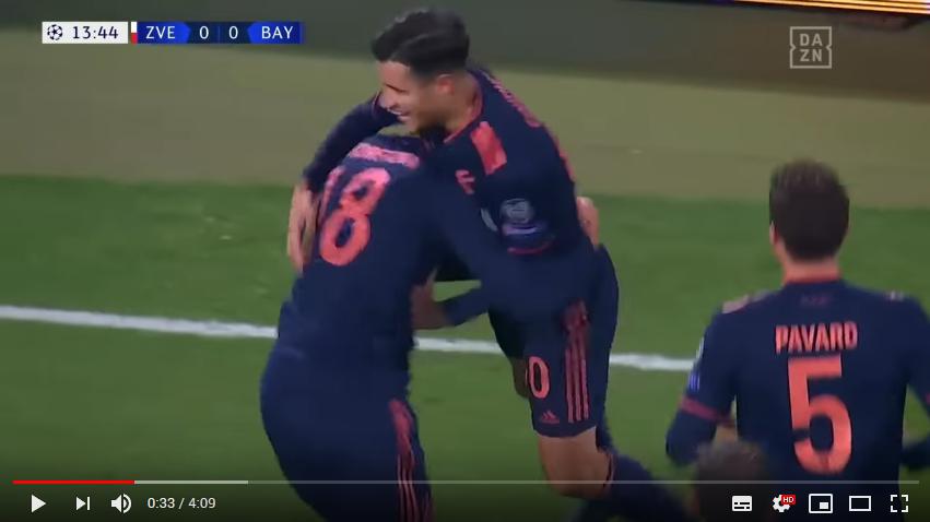 คลิปไฮไลท์ฟุตบอลยูฟ่า แชมเปี้ยนส์ ลีก เซอร์เวน่า ซเวซด้า 0 - 6 บาเยิร์น มิวนิค