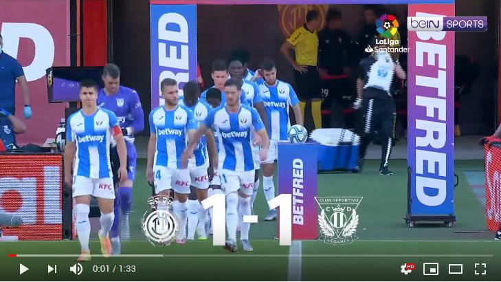 คลิปไฮไลท์ฟุตบอลลาลีกา สเปน มายอร์ก้า 1 - 1 เลกาเนส