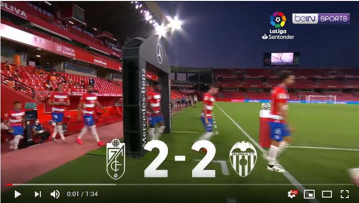 คลิปไฮไลท์ฟุตบอลลาลีกา สเปน กรานาดา ซีเอฟ 2 - 2 บาเลนเซีย