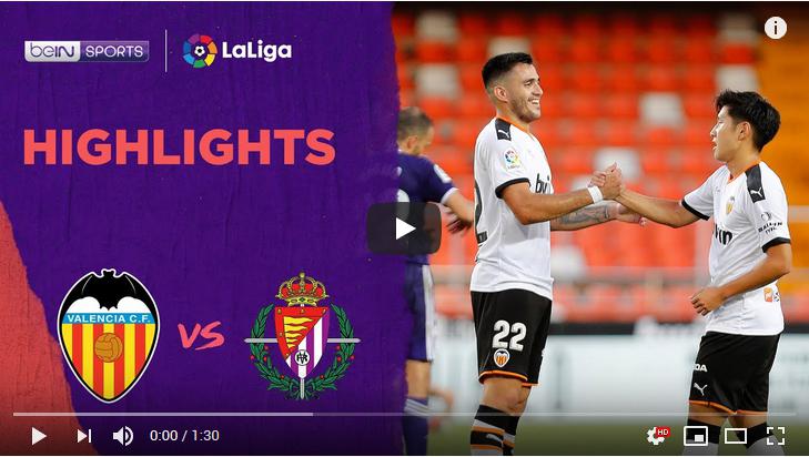 คลิปไฮไลท์ฟุตบอลลาลีกา สเปน บาเลนเซีย 2 - 1 เรอัล บายาโดลิด