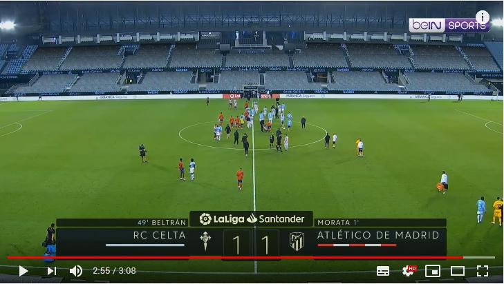 คลิปไฮไลท์ฟุตบอลลาลีกา สเปน เซลต้า บีโก้ 1 - 1 แอตเลติโก้ มาดริด