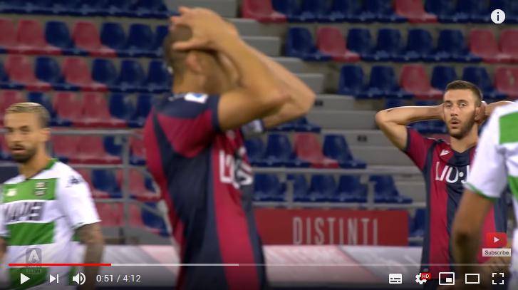 คลิปไฮไลท์ฟุตบอลกัลโช่ เซเรีย อา อิตาลี โบโลญญ่า 1 - 2 ซัสเซาโล่