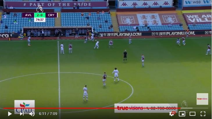 คลิปไฮไลท์ฟุตบอลพรีเมียร์ลีก อังกฤษ แอสตัน วิลล่า 2 - 0 คริสตัล พาเลซ