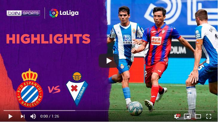 คลิปไฮไลท์ฟุตบอลลาลีกา สเปน เอสปันญ่อล 0 - 2 เออิบาร์