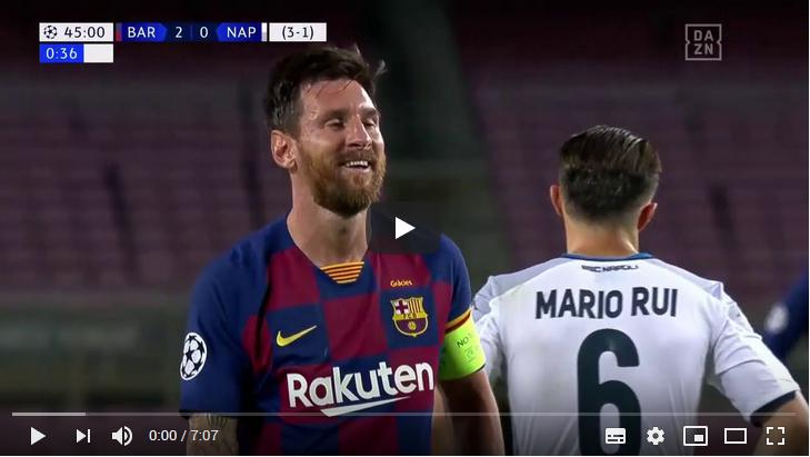 คลิปไฮไลท์ฟุตบอลยูฟ่า แชมเปี้ยนส์ ลีก บาร์เซโลน่า 3 - 1 นาโปลี