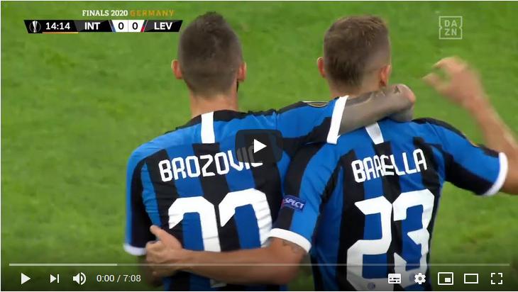 คลิปไฮไลท์ฟุตบอลยูฟ่า ยูโรปาลีก อินเตอร์ มิลาน 2 - 1 ไบเออร์  เลเวอร์คูเซ่น