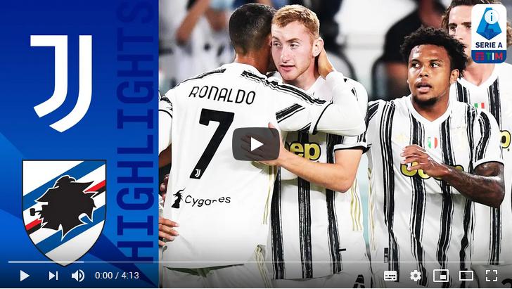 คลิปไฮไลท์ฟุตบอลกัลโช่ เซเรีย อา อิตาลี ยูเวนตุส 3 - 0 ซามพ์โดเรีย