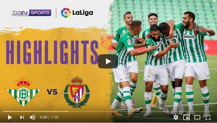คลิปไฮไลท์ฟุตบอลลาลีกา สเปน เรอัล เบติส 2 - 0 เรอัล บายาโดลิด