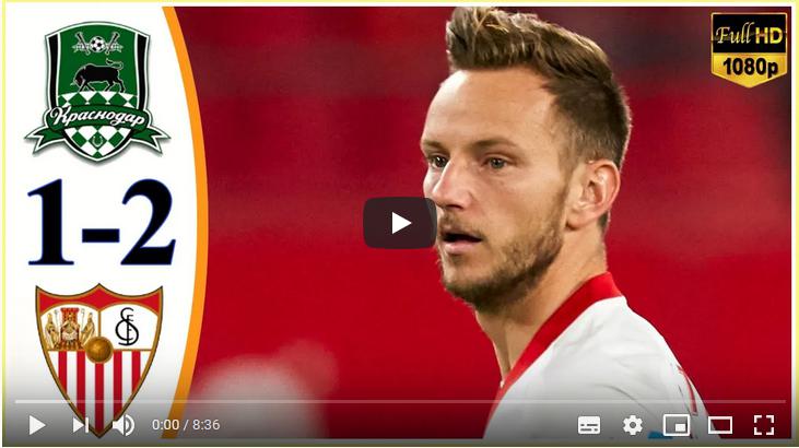 คลิปไฮไลท์ฟุตบอลยูฟ่า แชมเปี้ยนส์ ลีก เอฟซี  คราซ์โนดาร์ 1 - 2 เซบีย่า