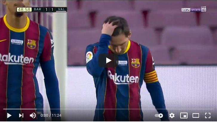 คลิปไฮไลท์ฟุตบอลลาลีกา สเปน บาร์เซโลน่า 2 - 2 บาเลนเซีย