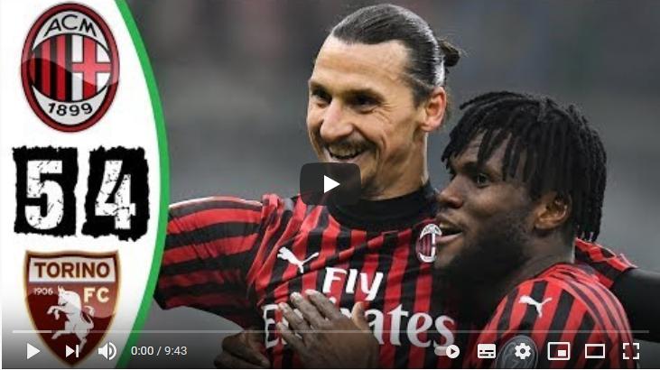 คลิปไฮไลท์ฟุตบอลโคปา อิตาเลีย คัพ เอซี มิลาน 0 - 0 โตริโน่ (*จุดโทษ 5-4)