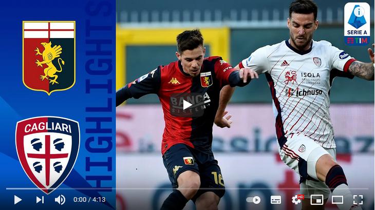 คลิปไฮไลท์ฟุตบอลกัลโช่ เซเรีย อา อิตาลี เจนัว 1 - 0 กาญารี่